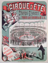 A Cirque dEte-et hirdető plakát, 1880 körül