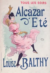 Az Alcazar dEté plakátja, Louise Balthy főszereplésével, 1893