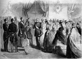 Napóleon III. (1808-1873) és Eugenie Impresszum (1826-1920) bemutatása tizenkét vidéki viseletben. Macon, Saone és Loire (71)