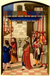 I. René Anjou király (1409-1480) körmenete Aix en Provence-ba