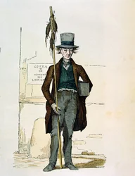 Patkányméreg eladó, 1845 (színes metszet)