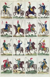 Az orosz lovasság regionális egységei, 1812-14 körül