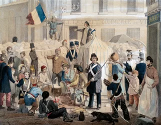 1848-as forradalom: a rue Coquenard barikádja (február 25.