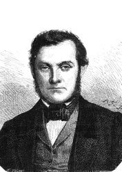 Richard Wilhelm BUNSEN (1811-1899), német kémikus felfedezte a céziumot és a rubídiumot. Metszet 1867