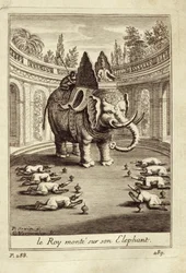 Királyi elefántok, Guy Tachard Voyage du Siam des Peres Jesuites-ból, 1688