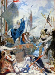 Szent Genevieve és Attila