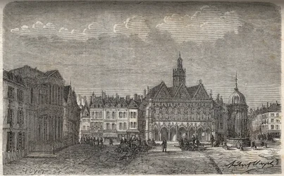 Saint Quentin (Saint-Quentin) Aisne megye – Victor Duruy (1811-1894) metszet a „Histoire de France”-ba – 1882