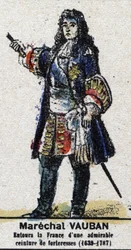Sébastien Le Prestre de Vauban (1633-1707), francia marechal. A „” Galeriede Franciaország királyai és királynői és jeles karakterei 1643 és 1895 között” című filmben” Az epinal képe.