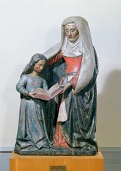 Szent Anna és a Szűz, 1500-30 (polikróm fa)