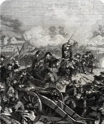 A landeni vagy neerwindeni csatát a mai Belgium területén vívták 1693. július 29-én a kilencéves háború alatt (metszet)