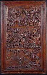 The Credo, Panel IV: The Remission of Sins, Ezékiel vízió a száraz csontokról és St. Johns Vision of Jeruzsálem, 1587 (fa) (lásd még: 414036-8)