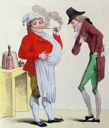 A gondtalan ember és a pénz nélküli ember, 1815. május (színes metszet)