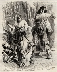 Montespan márki, Louis Henri (Louis-Henri) de Pardaillan de Gondrin (1640-1691) Rochechouart Mortemart (vagy Madame de Montespan) (1640-1707) pofon vágta feleségét, Montespan (Francoise Athenais) márkinét. Ki parancsára megtagadta tőle