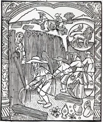 Augusztus hónapja, a pásztorok naptárából, 1496