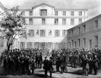 A lengyel iskola a Boulevard Batignolles-ban, Párizs, 1850 körül