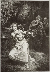 A Pythia, az LHistoire de la Magie Paul Christiantól, illusztrálva a History of Magic című könyvben, megjelent a 19. század végén