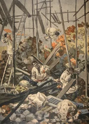 A Chesnay-i baleset, illusztráció a Le Petit Journalból: Supplement illustre, 1898