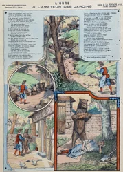 A medve és a kert szerelmese - Fables de La Fontaine Epinal képeiben