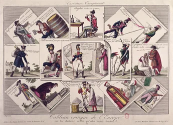 Európa különböző népei, 1810 körül