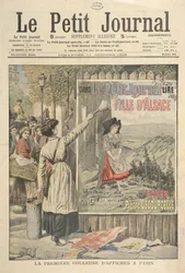 Az első női plakát Párizsban, a Le Petit Journalból, 1906. október 11