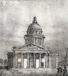 A panteon - "Alphabet Picturesque des Monumens de Paris" 1840 körül (metszet)