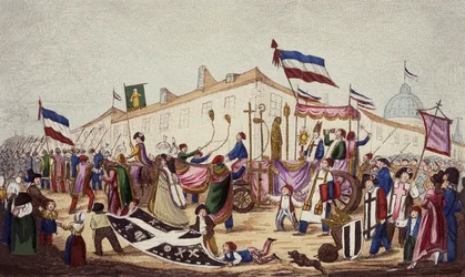 A babona maradványait a Konventbe hurcolták, 1793. nov