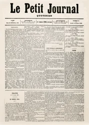 A Le Petit Journal című napilap címlapja, 1863. február 12. (nyomtatott)