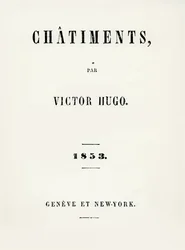 Victor Hugo (1802-85) Les Chatiments (1853) címlapja, Geneve és New York, 1853.