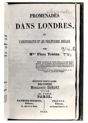 Flora Tristan (1803-44) Promenades dans Londres címlapja, Párizsban, Raymond-Bocquet et Prevot, 1842