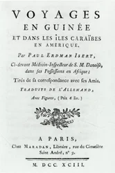 Paul Erdman Isert: Utazások Guineában és a Karib-szigeteken Amerikában címlapja, 1743.