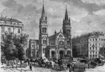 Párizs átalakulása a Második Birodalom alatt, Haussmann Párizs: Theodore Ballu (1817-1885) által épített Saint Ambroise (Saint-Ambroise) templom külső képe
