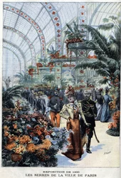 1900-as párizsi egyetemes kiállítás: üvegházak a Palais de l