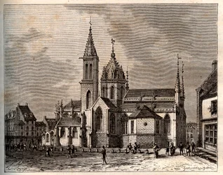 Valognes - Normandia - V. A. Malt-Brown metszet a „La France illustrée: földrajz, történelem, statisztikai igazgatás” c. 1884