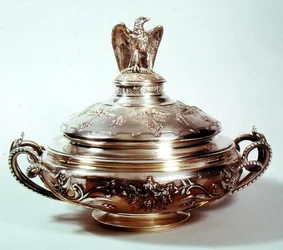 Zöldségtál, Szervíz Napóleon III, 1855 (ezüst aranyozott)