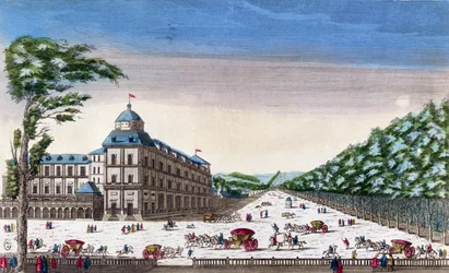 Kilátás a Schloss Esterhazyra, Eisenstadt, Ausztria