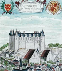 Kilátás a Chateau de Maille-ra a Touraine-ban