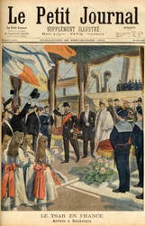 Miklós orosz cár franciaországi látogatása A „Le Petit Journal” újság 1901. szeptember 29-i első oldala (metszet)