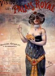 "Látogassa meg a Palais Royalt", Párizs (színes litó)