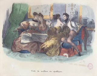 Tessék, a köztársaságok legjobbjai, az 1848-as forradalom karikatúrája