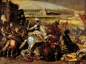 Vallásháború: IV. Henrik az arques-i csatában (szeptember 21