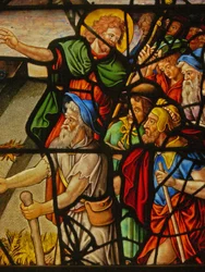 A mennyei mannát ábrázoló Charnier-10 ablak; Krisztus és a Sereg