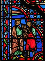 Window w14 Dávid hárfán játszik Saul I. Sam XVI XVI