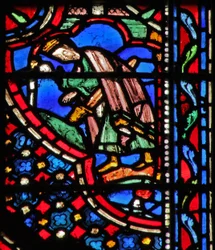 Window w14 Saul halála I. Sam XXXI 4-5