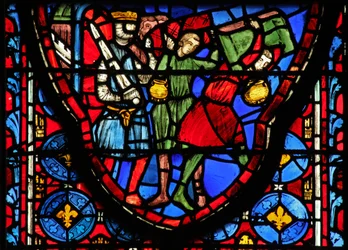 Window w15 Szent ereklyék: Kroiszus ereklyéket hoz Jeruzsálemből