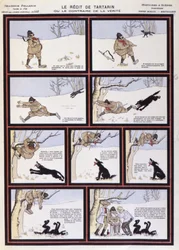 Farkasvadászat, "" Tartarin meséje vagy az igazság ellentéte"" - Epinal képe, Párizs, XX. század