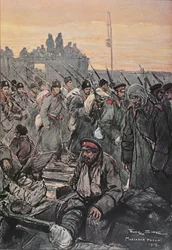 A balkáni hadjáratok során megsebesült bolgár katonák 1912-13