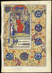 f.135r Miniatűr, amint Pilátus mossa kezét Jézus sorsáról, a Marguerite d