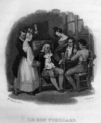 a jó öreg Chanson de Beranger Pierre Jean de Beranger (1780-1857) francia költő és dalszerző „Az életmű befejeződik” című művében (1834).