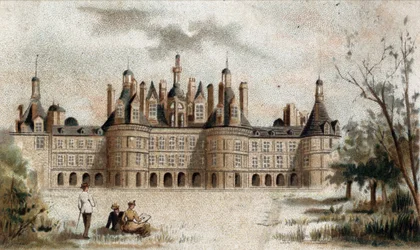 kilátás a Chateau de Chambordra (Loir et Cher).