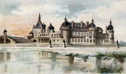kilátás nyílik Chantilly (Oise) kastélyára.
